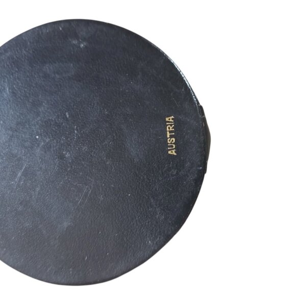 Vintage Austria Shoe Polish Kit Black Leather Travel Case Zipper 1950's Shining - Picture 4 of 4